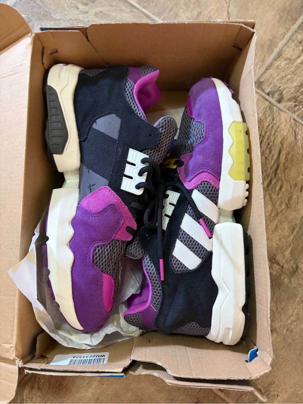 Adidas ZX Torsion Ninja Time In Purple Sneaker Shoes 8.5 Men’s - Picture 7 of 11
